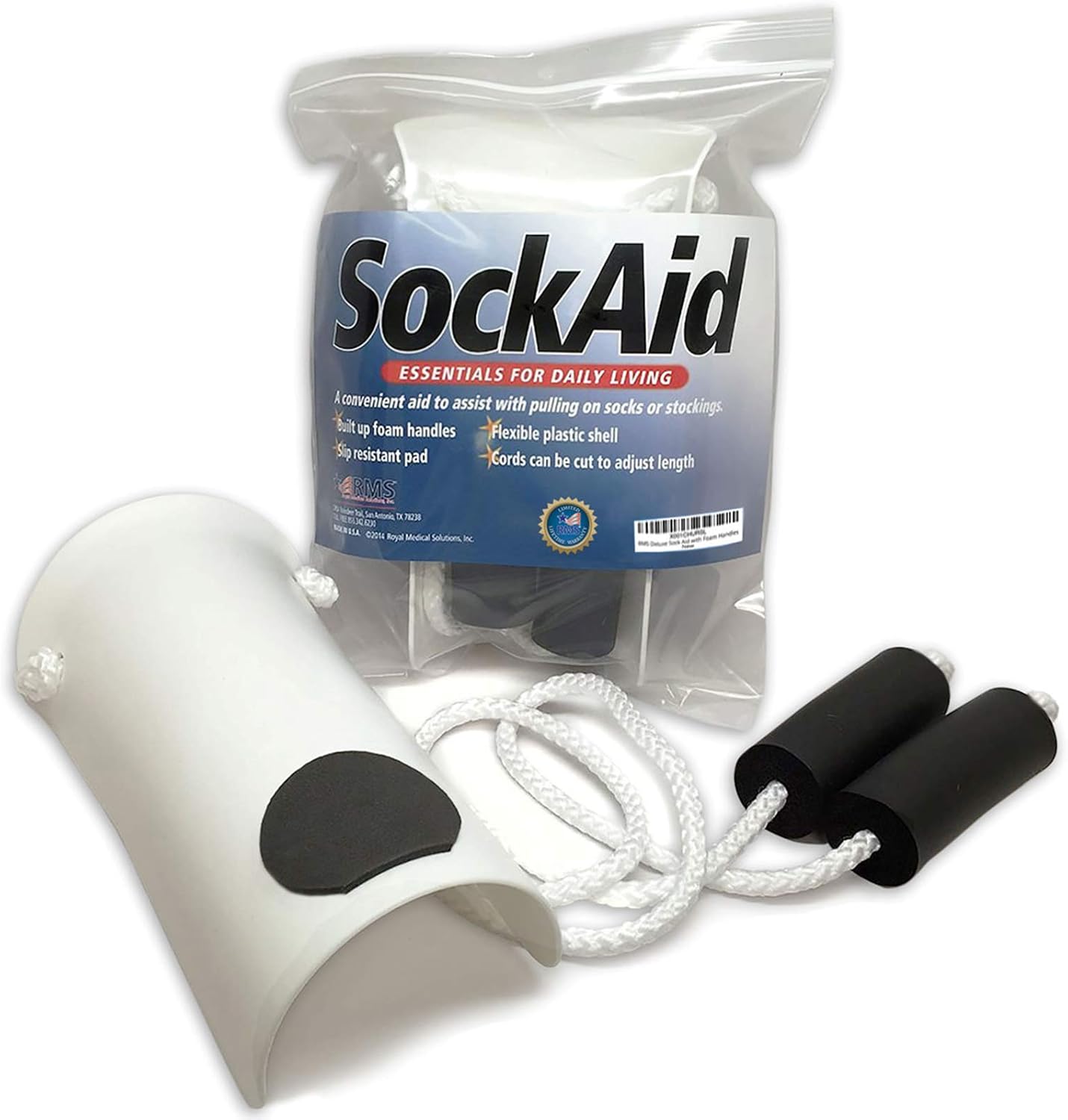 Sock Aid with Foam Handles