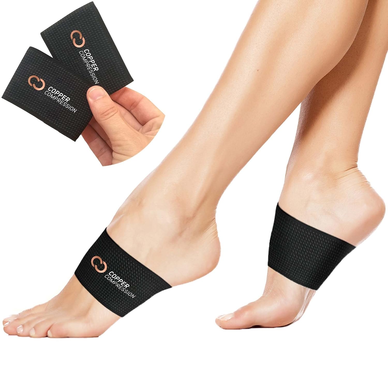 Copper Compression Arch Support Braces (2-Pack)