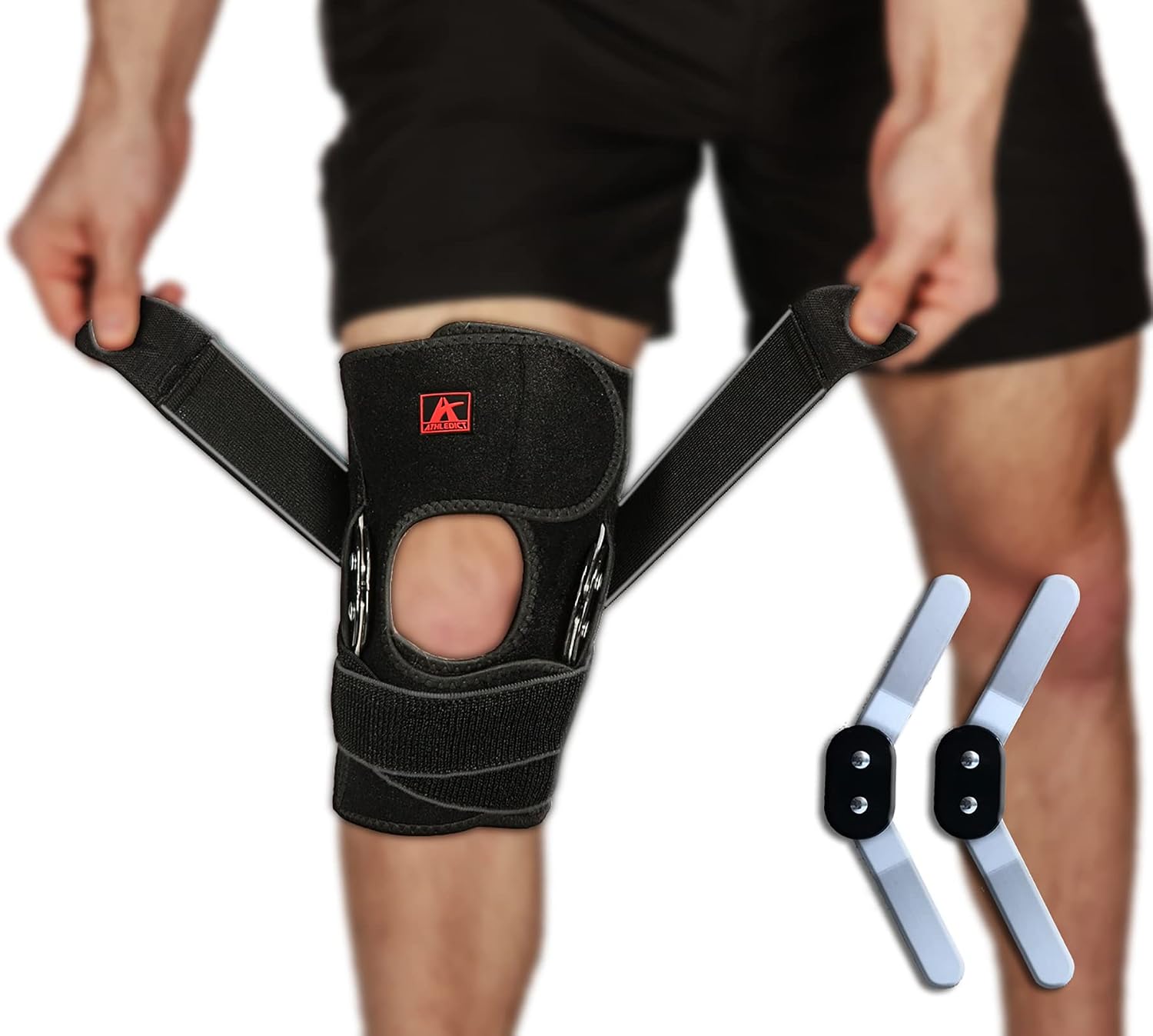 Hinged Knee Brace with Side Stabilizers