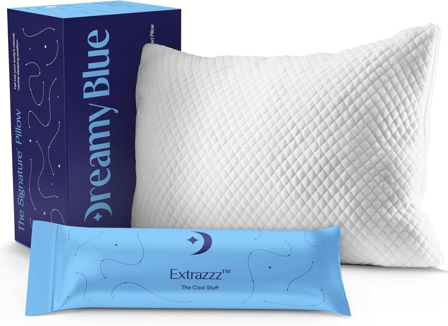 DreamyBlue Adjustable Shredded Memory Foam Pillow
