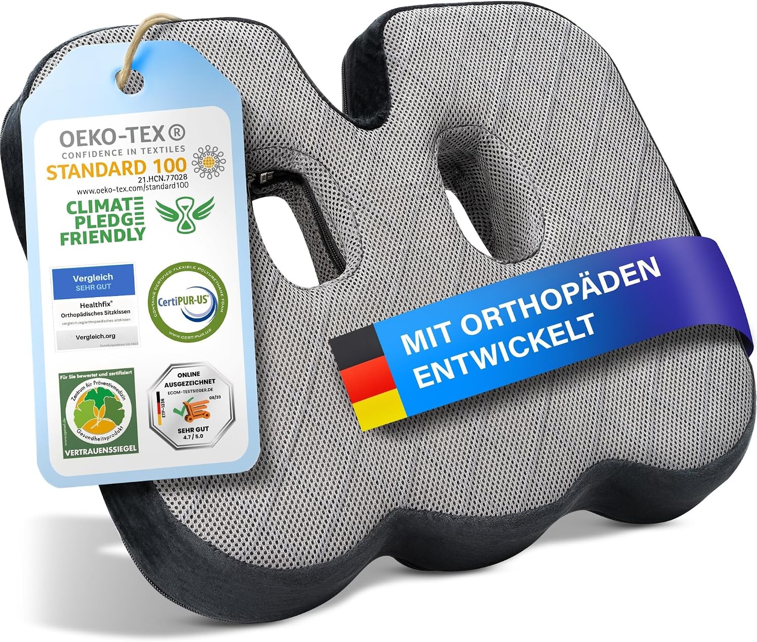 Healthfix Orthopedic Memory Foam Seat Cushion